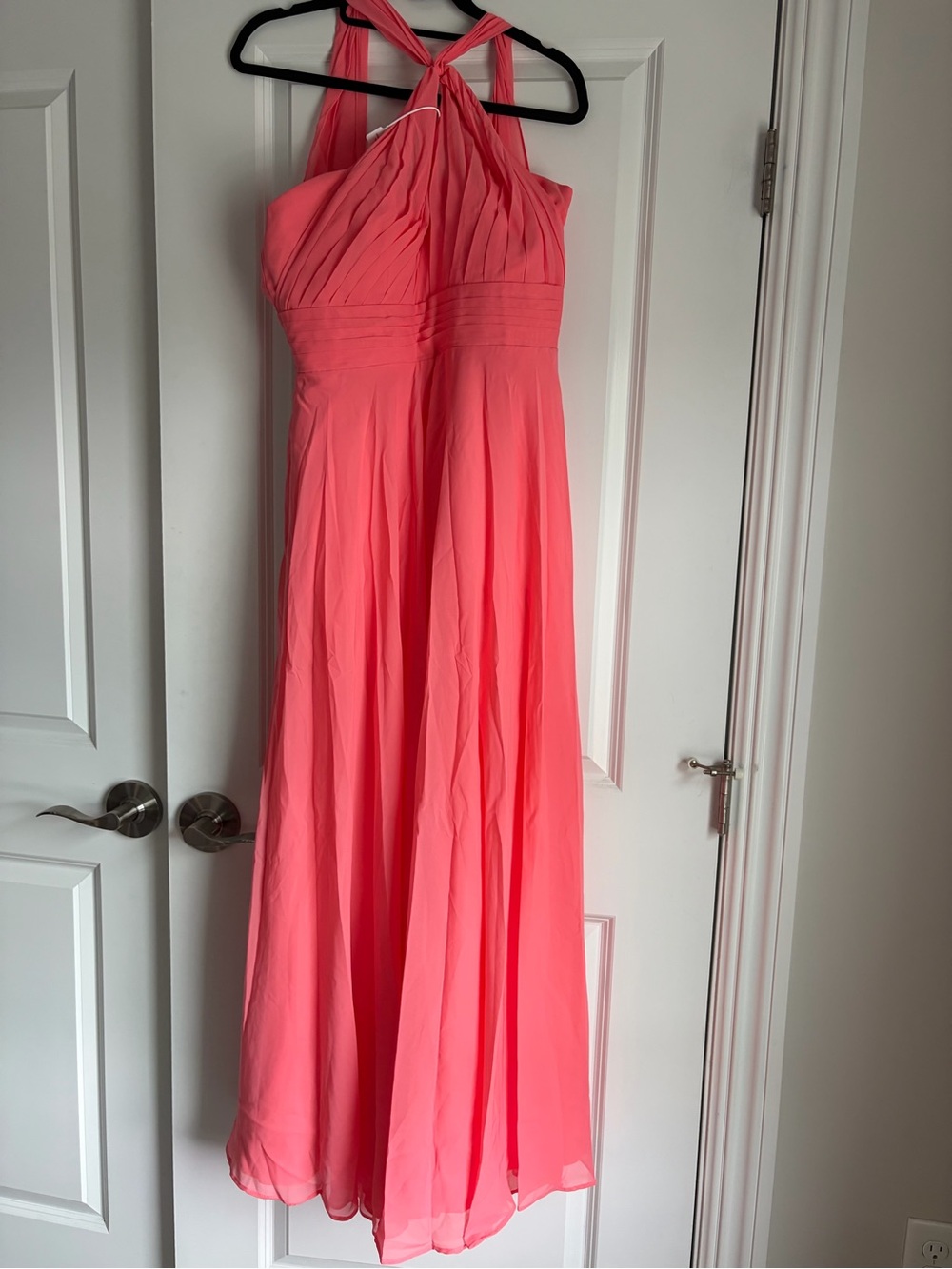 Coral Halter Maxi Dress
